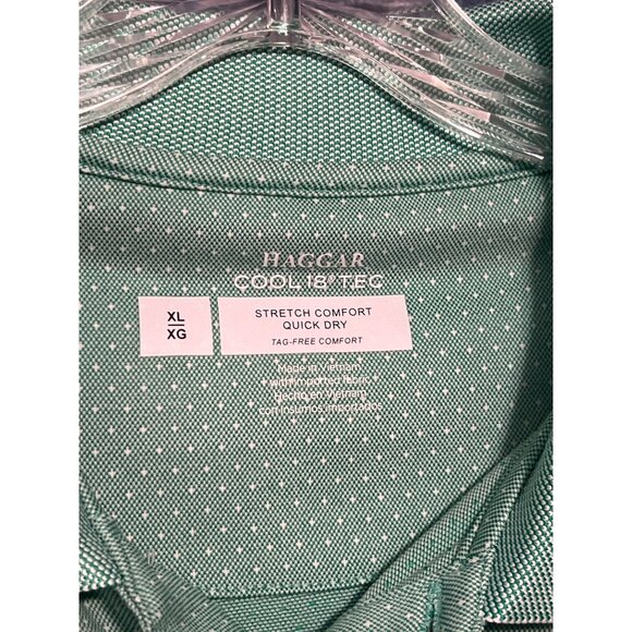 3 Haggar Cool 18 Tec Mens Polo Shirts Bundle XL Quick Dry Stretch Comfort - Picture 9 of 10